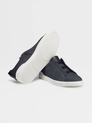 Blue Zegna #usetheexisting Denim Triple Stitch Sneakers | DRGVXIT-02