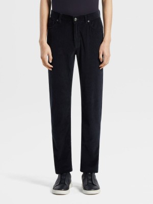 Navy Blue Zegna Cashco Roccia Pants | DFABONS-81