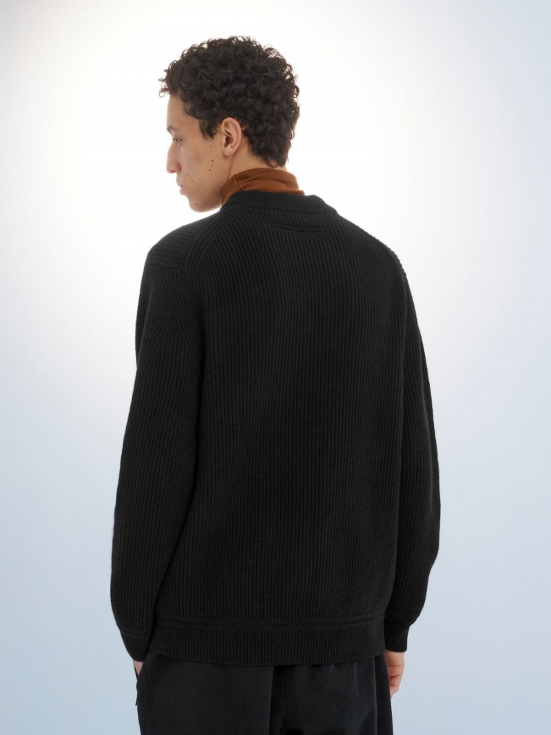Black Zegna Oasi Cashmere Crewneck | KMSOTDY-92