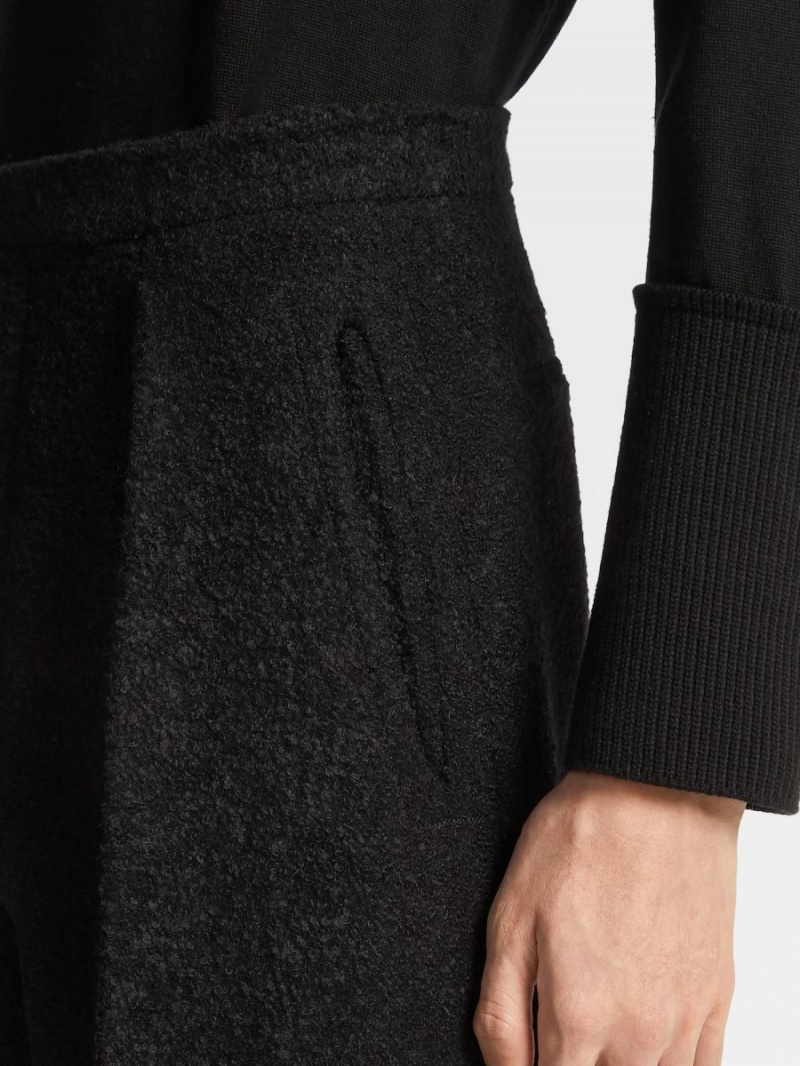 Black Zegna Wool Blend Pants | QTVUFJZ-47