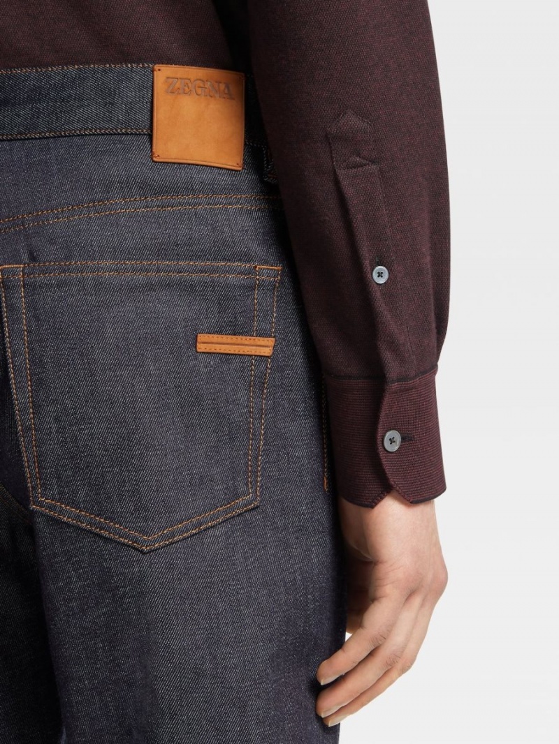 Blue Zegna Rinse-washed Cotton And Cashmere Roccia Jeans | UXEZIJP-09