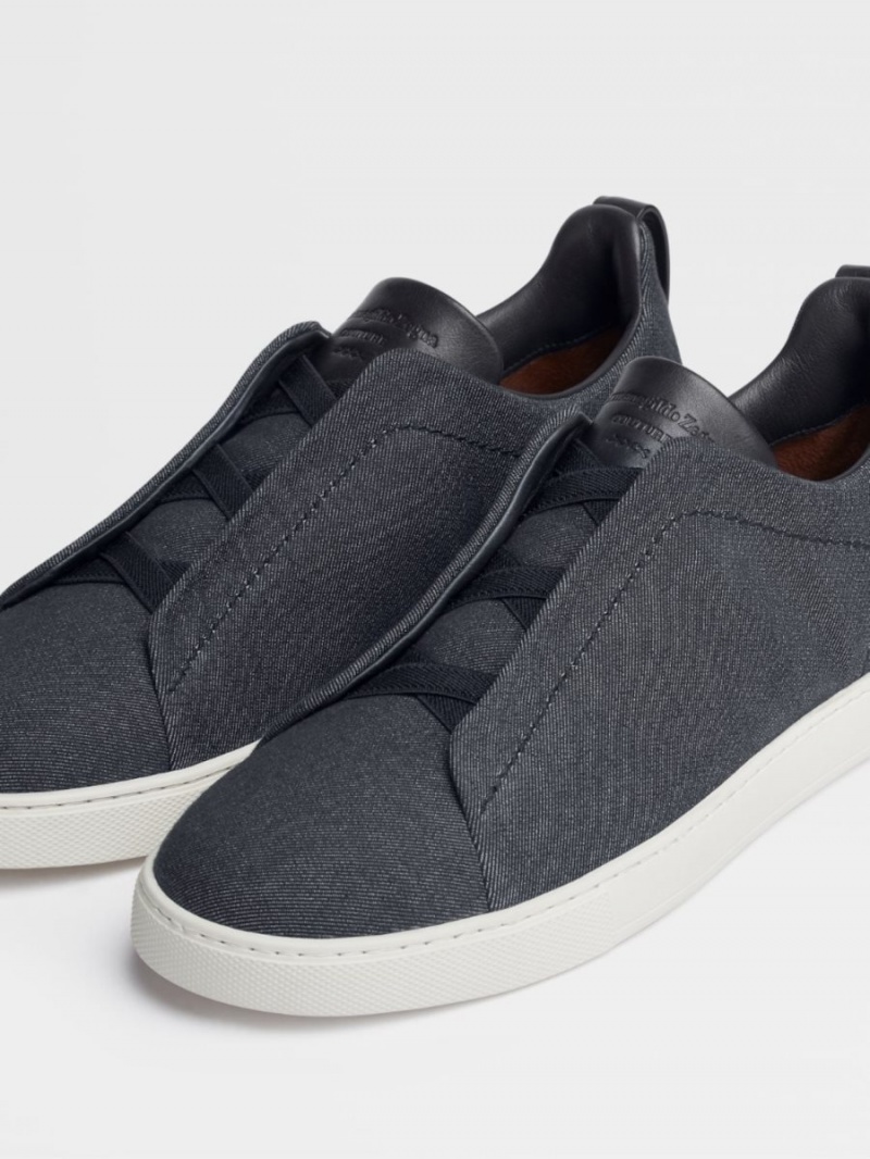 Blue Zegna #usetheexisting Denim Triple Stitch Sneakers | DRGVXIT-02
