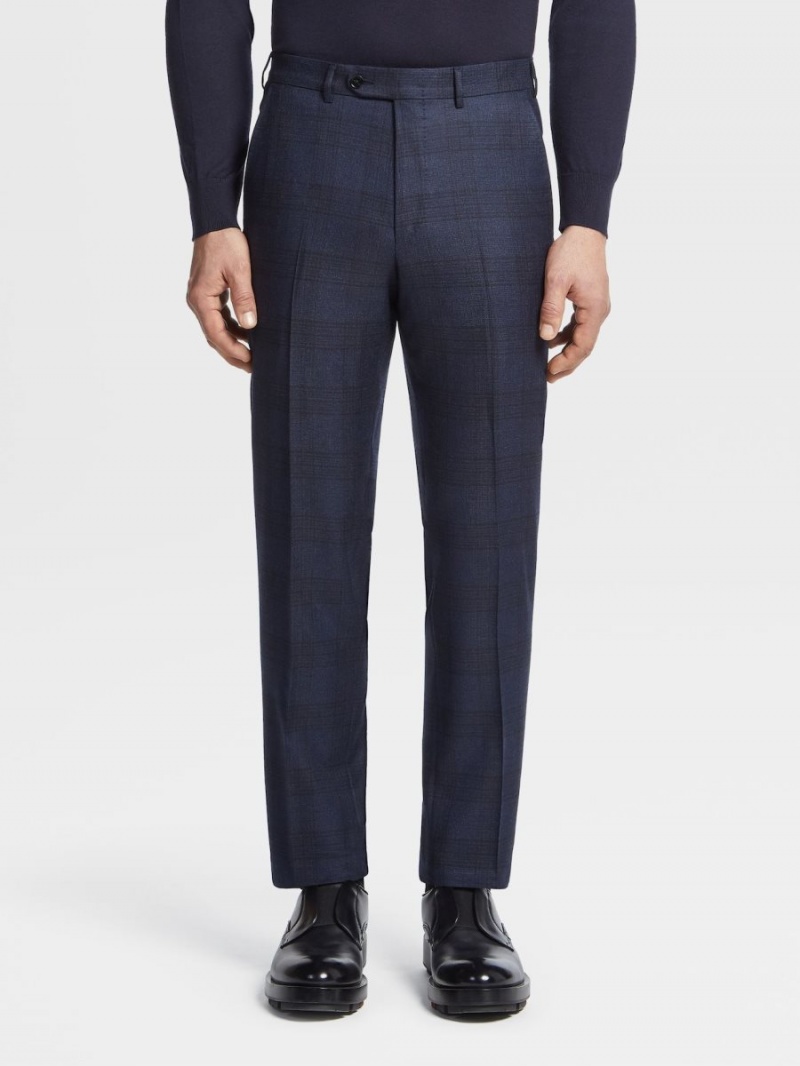 Dark Blue / Black Zegna Oasi Cashmere Suit | PAIGOZY-74