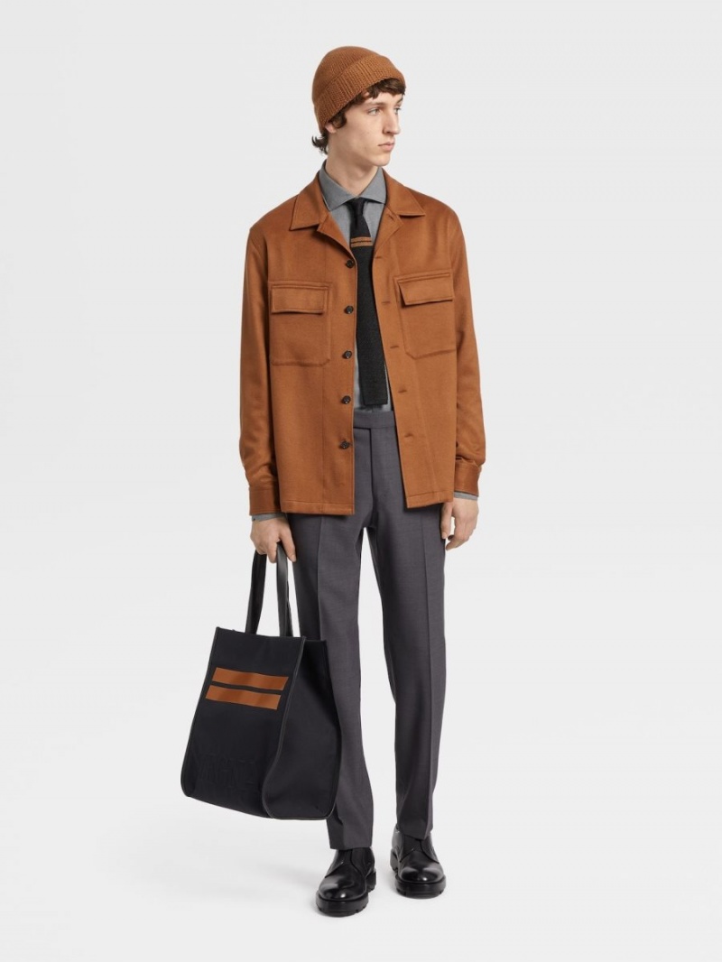 Dark Grey Zegna High Performance Wool Pants | JRSXQAI-28