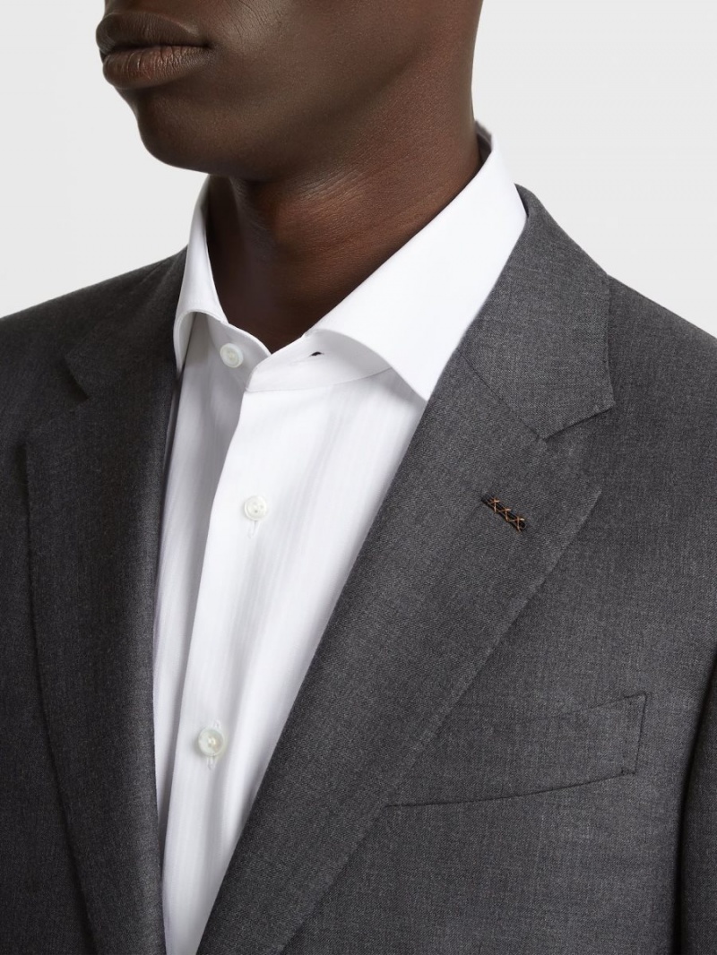 Dark Grey Zegna Oasi Cashmere Suit | LDUOPXR-30