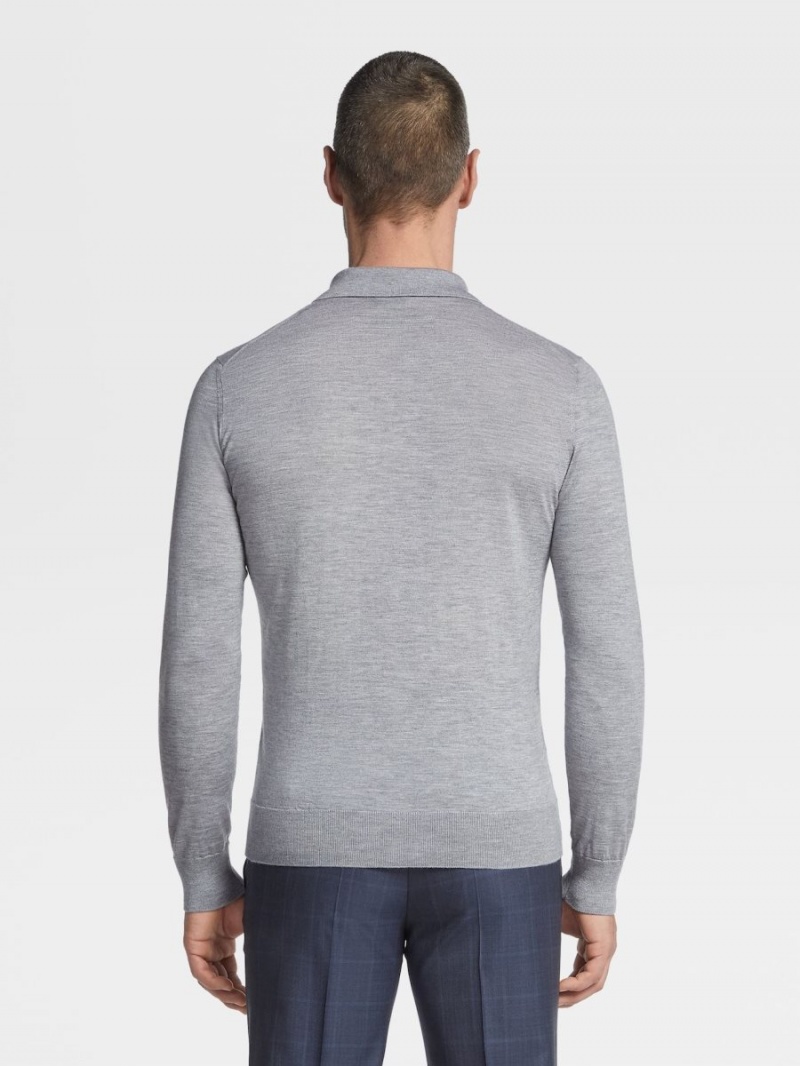 Grey Zegna Cashseta Polo Shirt | YSTAVPH-67