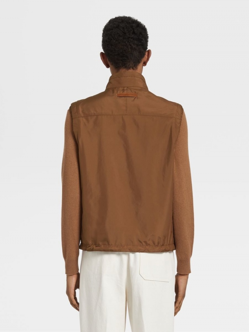 Grey Zegna Nylon Reversible Vest | JIQODHW-70