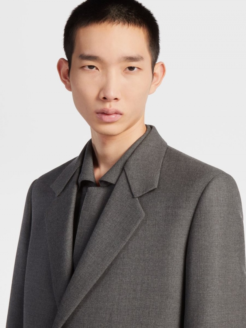 Grey Zegna Wool Jacket | GPHKZJV-65