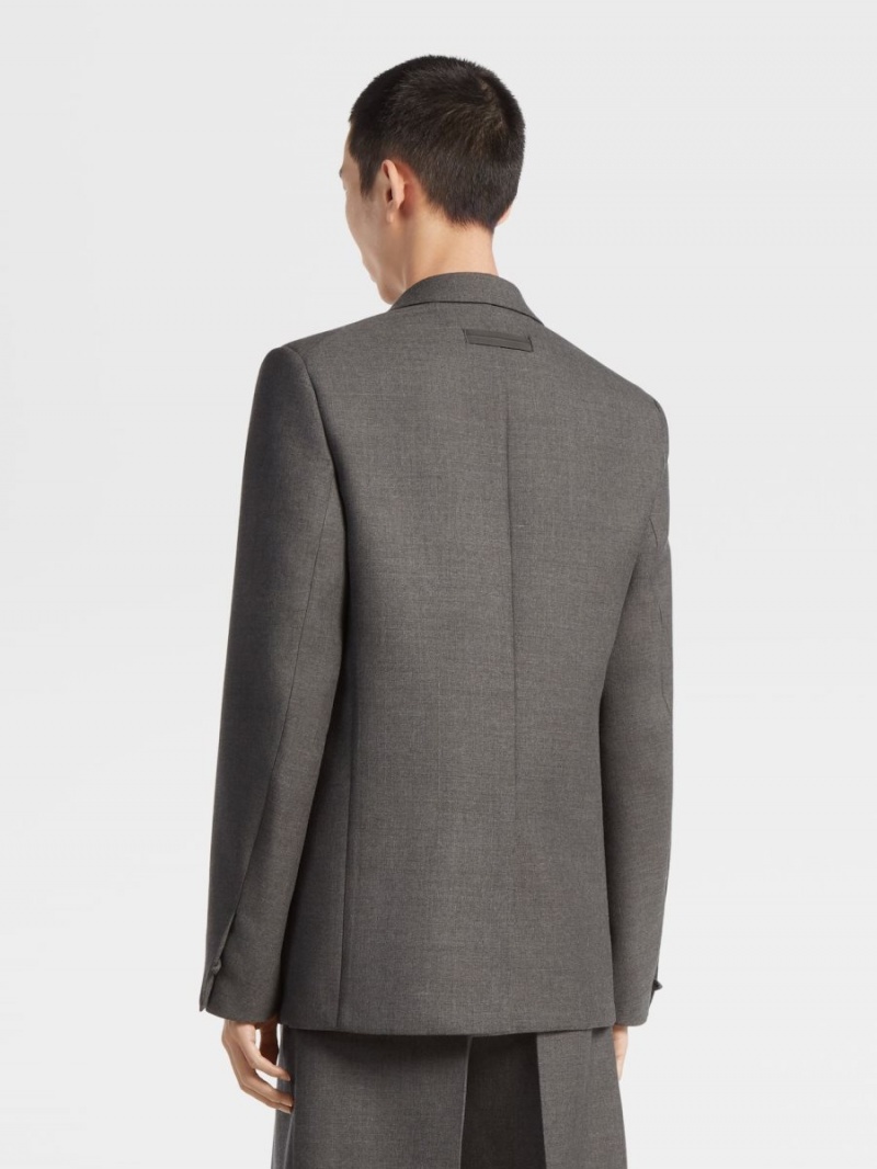 Grey Zegna Wool Jacket | GPHKZJV-65