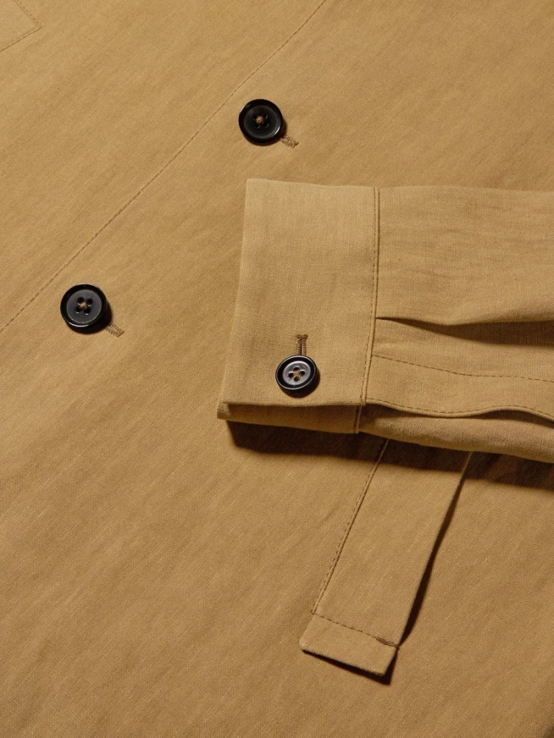 Light Green Zegna Pure Linen 3-ply Chore Jacket | TQRFJUH-28