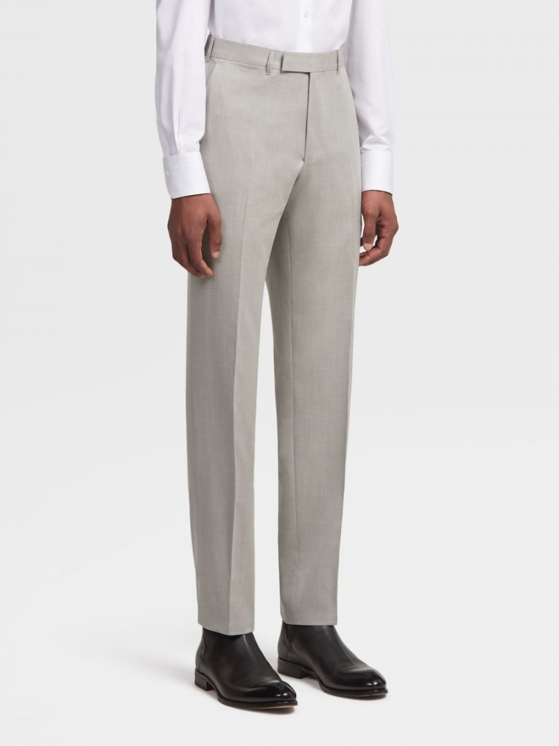 Light Grey Brown Zegna Centoventimila Wool Suit | RTOGZBW-42