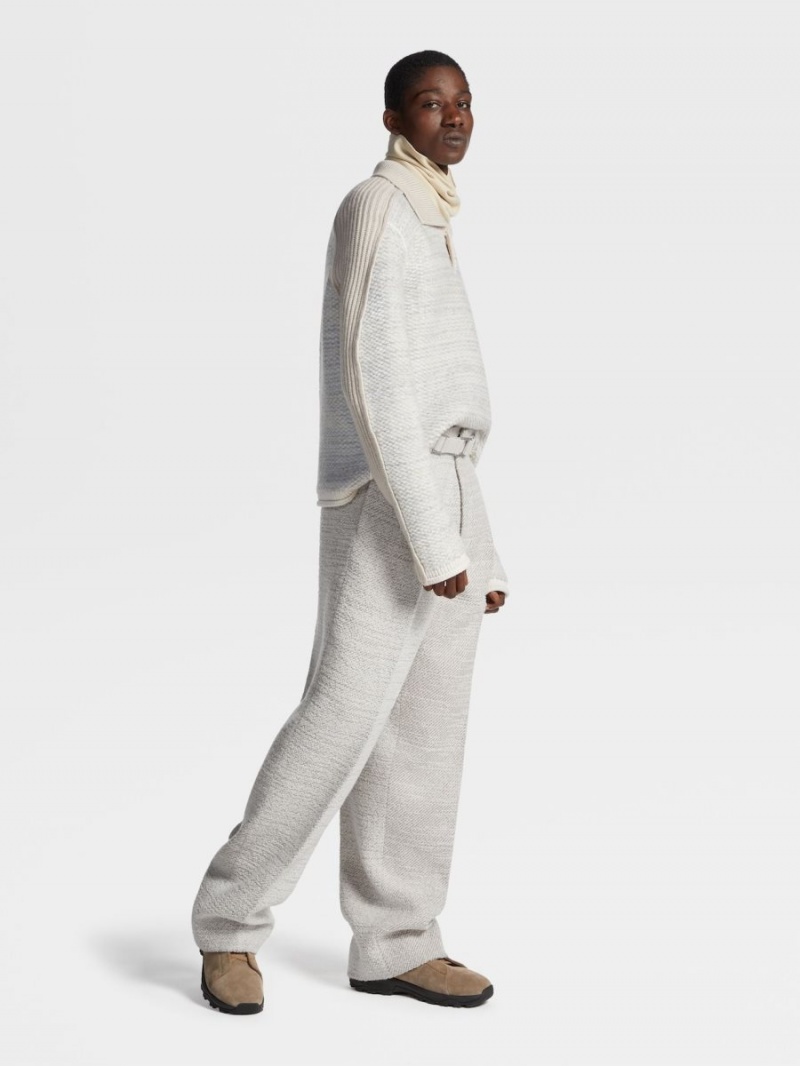 Light Grey Zegna Wool Blend Pants | KQLEOPY-43
