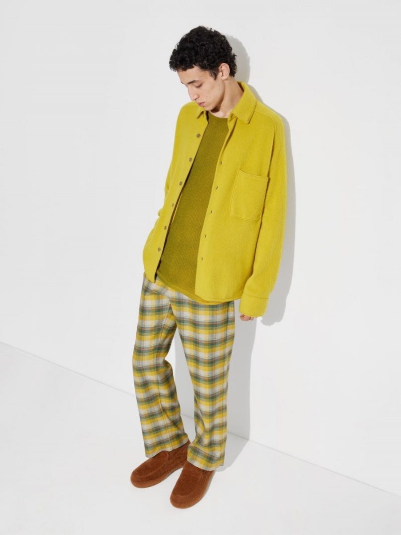 Light Yellow Zegna The Elder Statesman Oasi Cashmere Shirt | WBEKZUV-69