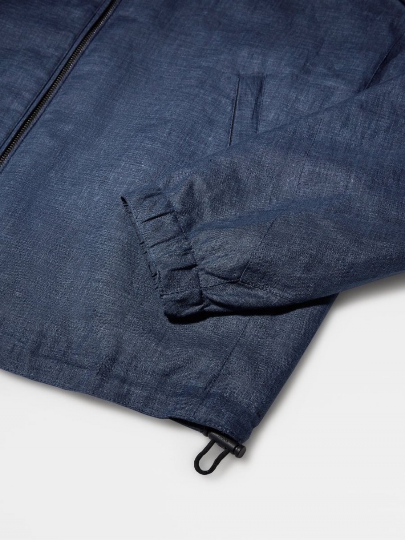 Navy Blue Zegna Pure Linen Blouson | NYVJUHC-95
