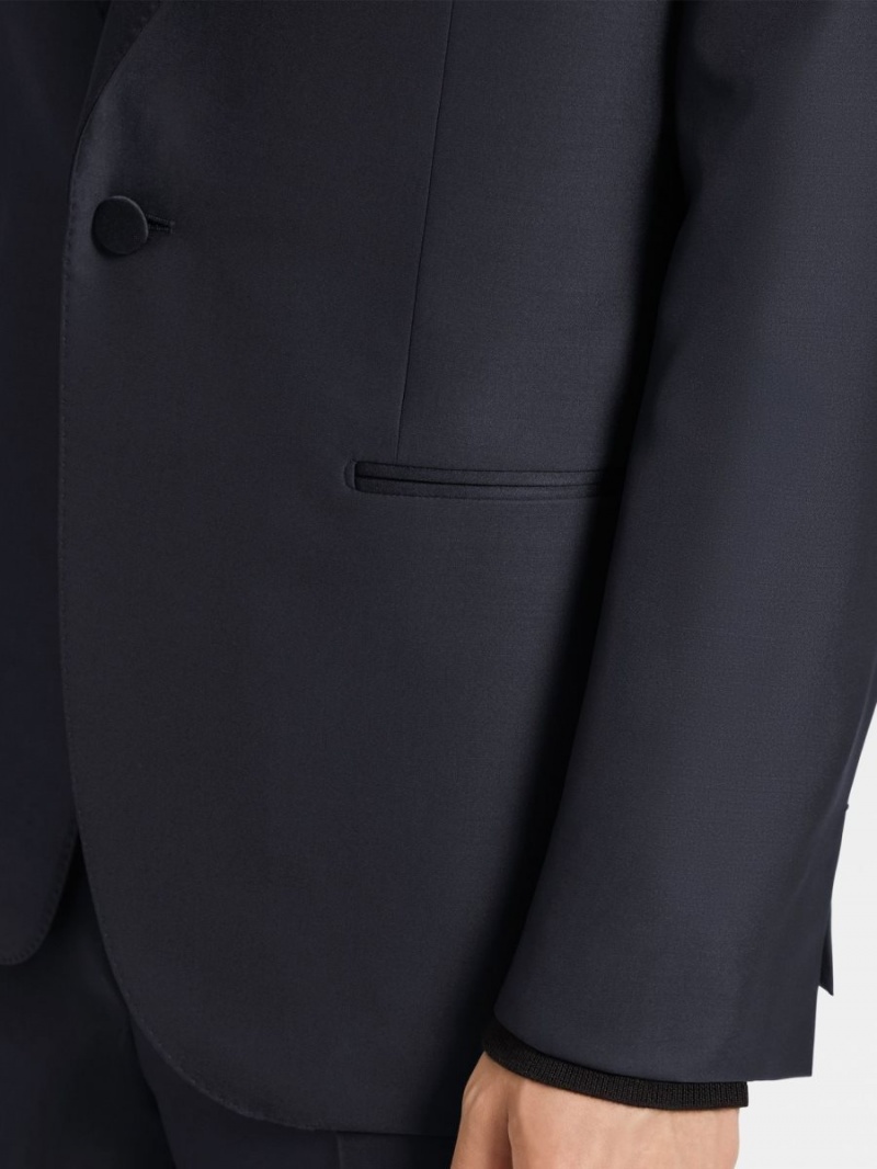 Navy Blue Zegna Trofeo 600 Tailoring Evening Suit | XMDFPNS-42