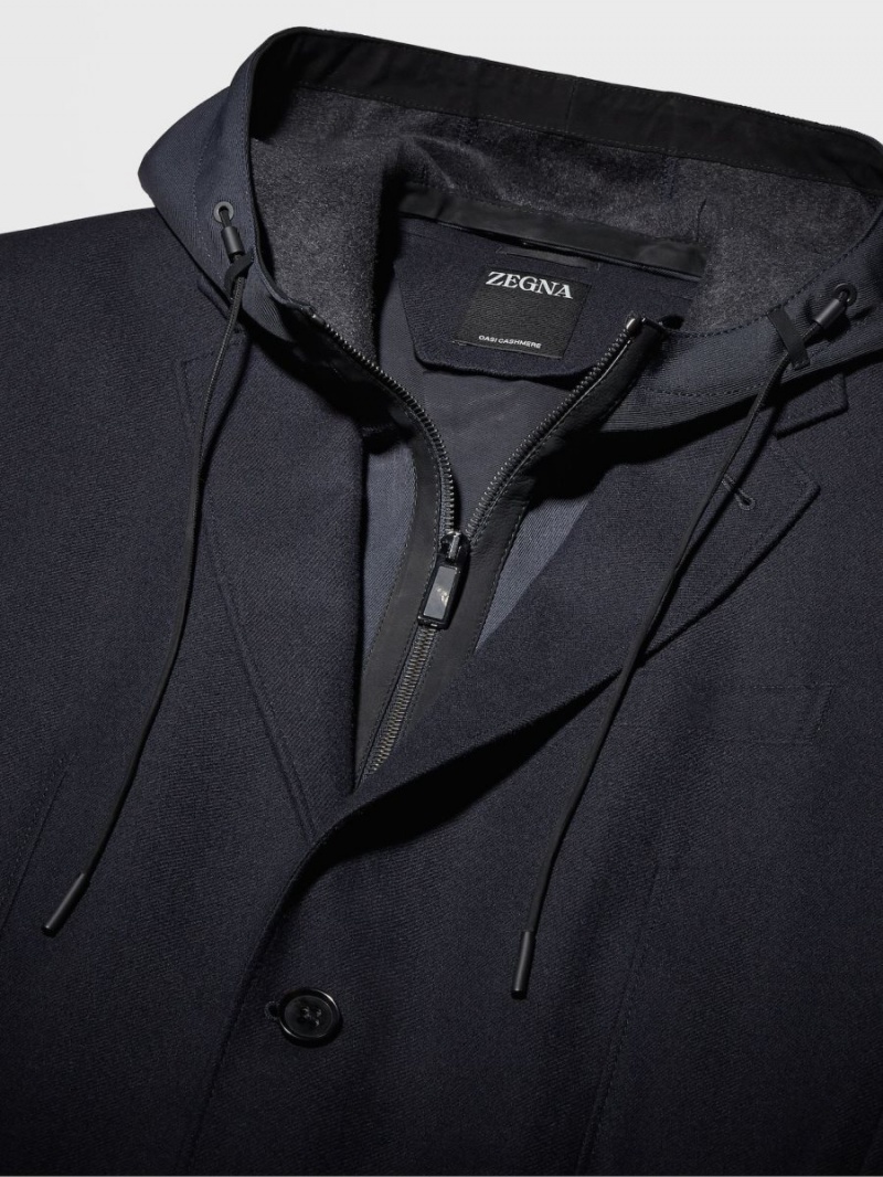 Navy Blue Zegna Trofeo Cashmere Blazer | TEDVROI-37