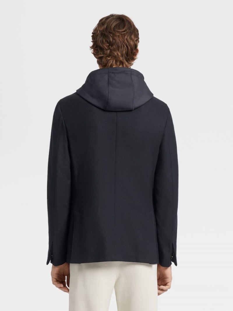 Navy Blue Zegna Trofeo Cashmere Blazer | TEDVROI-37