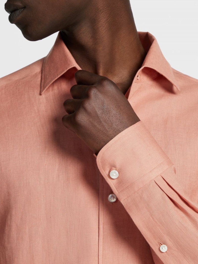 Pink Zegna Linen Shirt | ANUPVXS-05