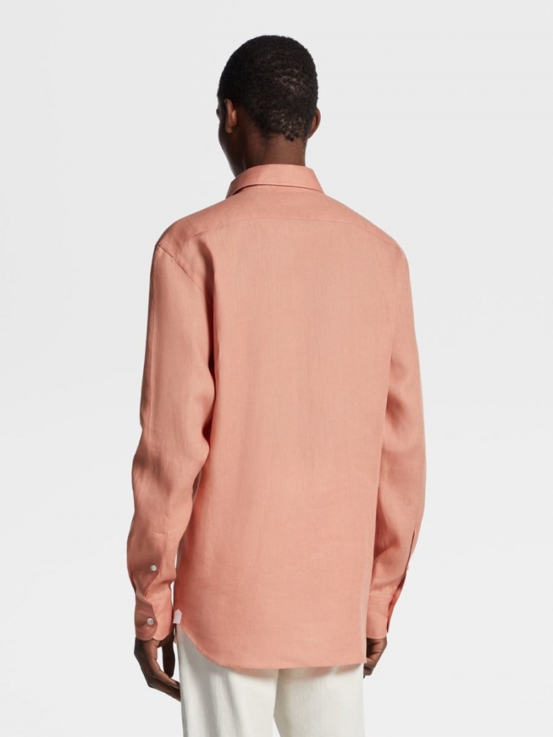 Pink Zegna Linen Shirt | ANUPVXS-05