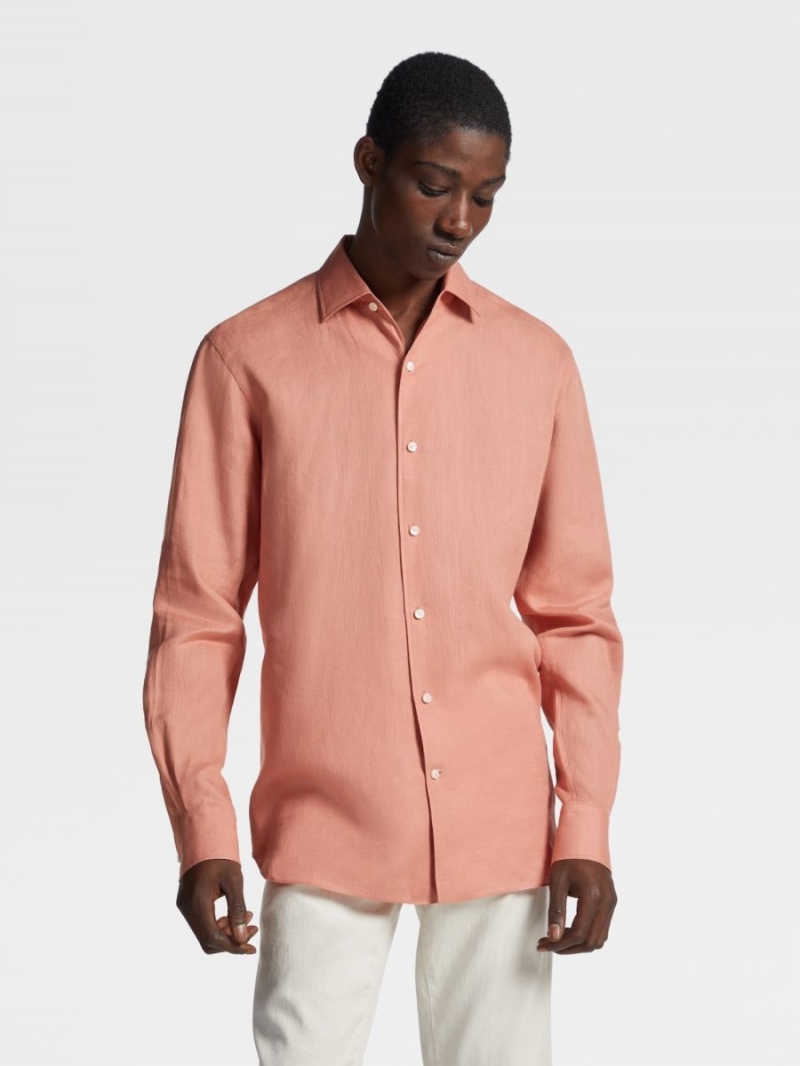 Pink Zegna Linen Shirt | ANUPVXS-05