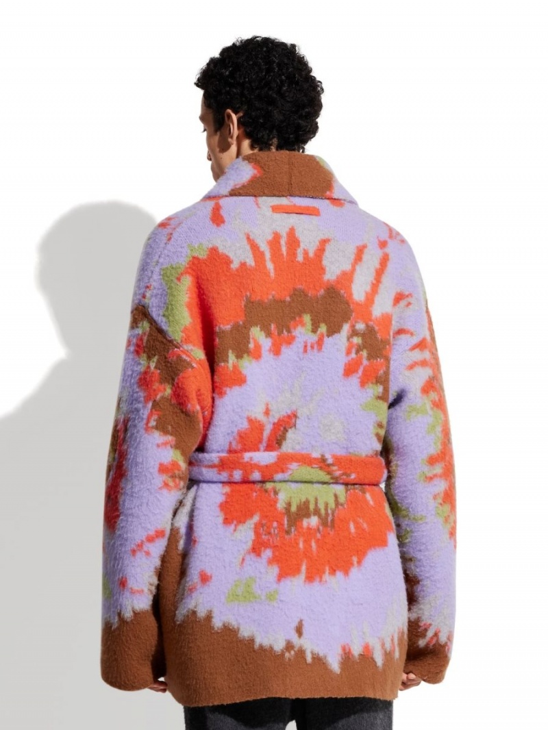 Purple / Orange Zegna The Elder Statesman Cashmere And Wool Robe | YJKLCUM-74