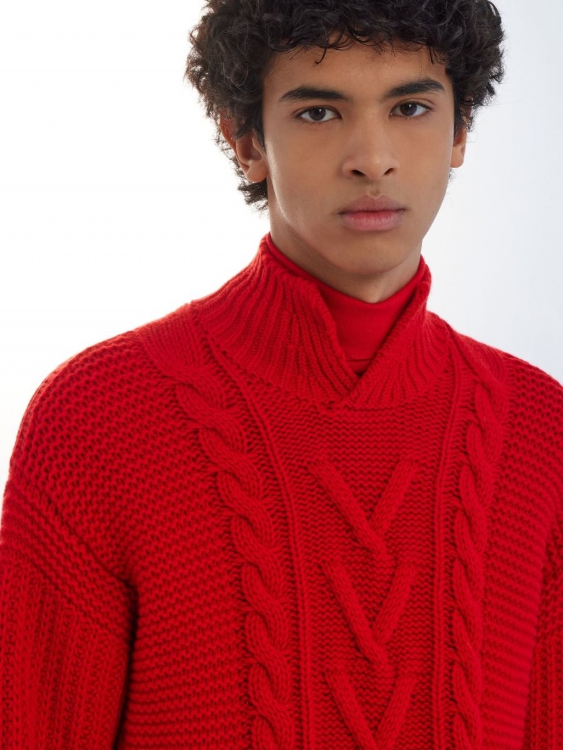 Red Zegna Oasi Cashmere High Neck | FIMWSCP-23