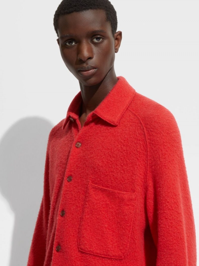 Red Zegna The Elder Statesman Oasi Cashmere Shirt | BISTAJP-08