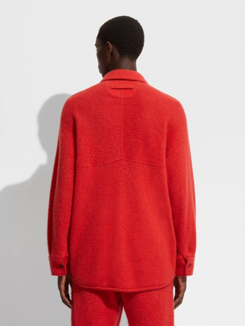 Red Zegna The Elder Statesman Oasi Cashmere Shirt | BISTAJP-08