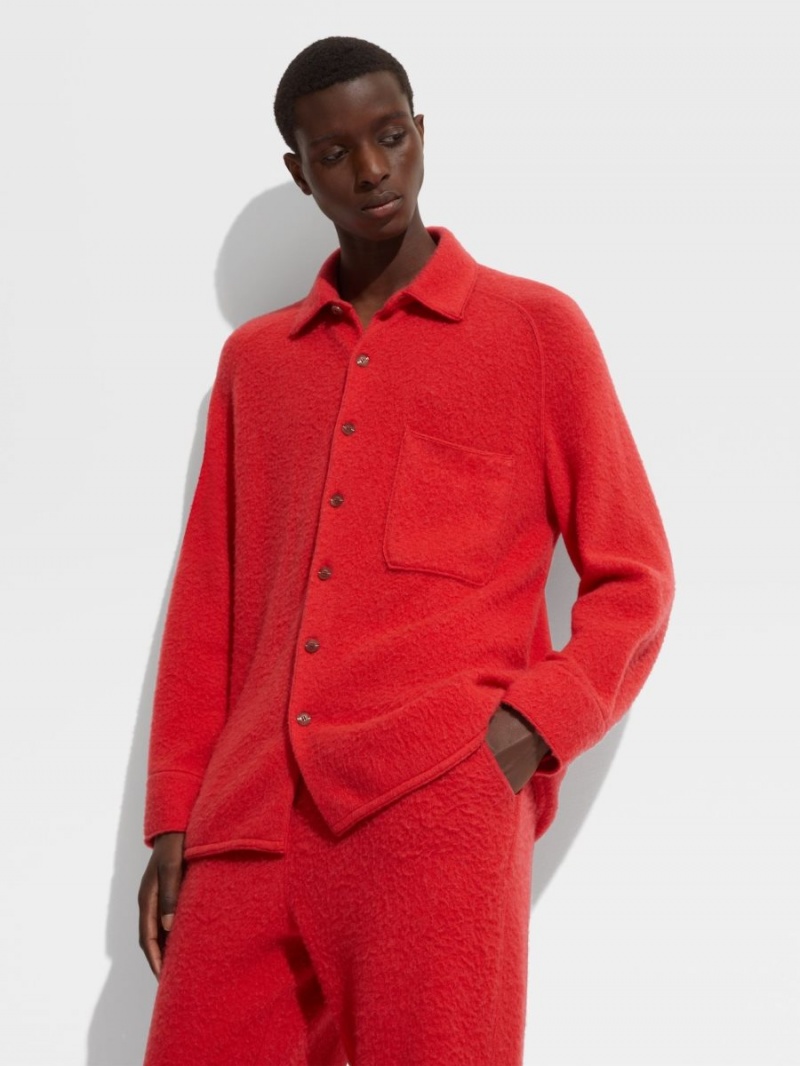 Red Zegna The Elder Statesman Oasi Cashmere Shirt | BISTAJP-08