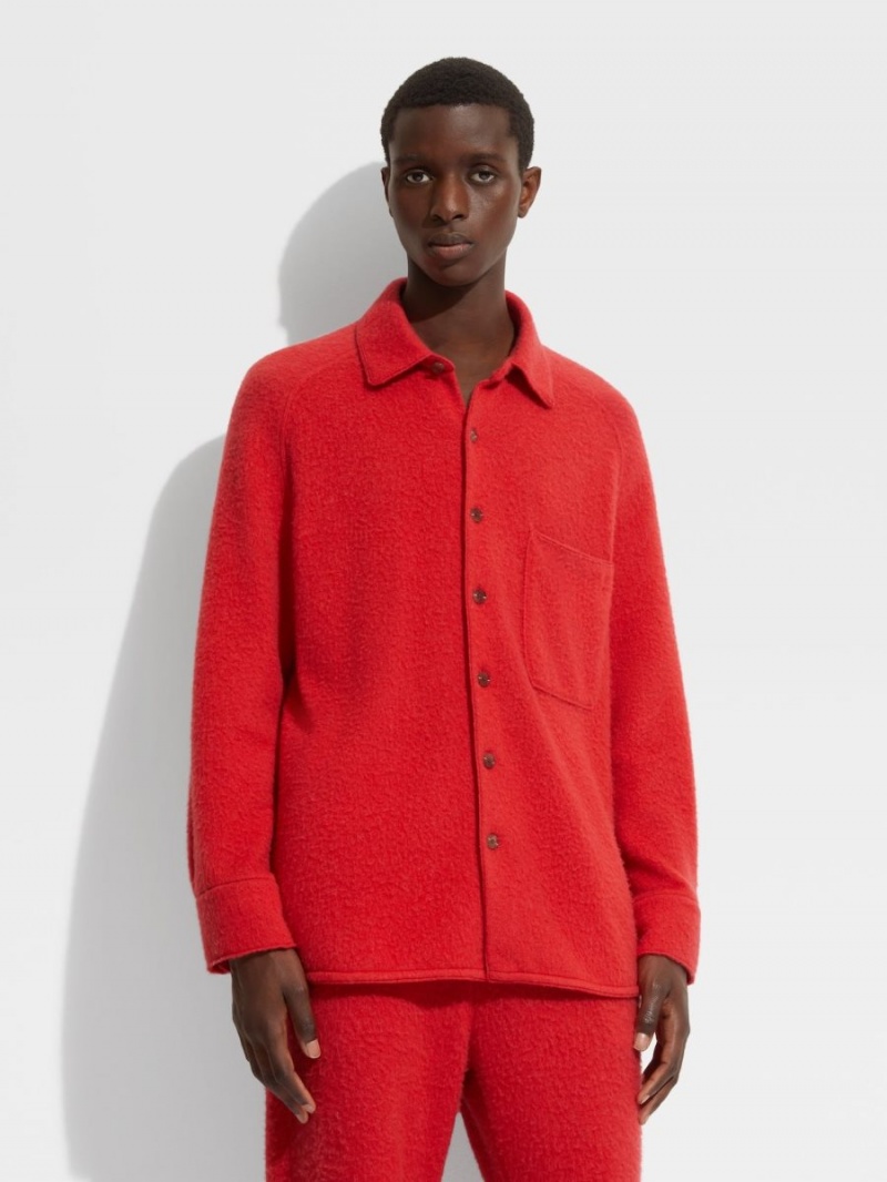 Red Zegna The Elder Statesman Oasi Cashmere Shirt | BISTAJP-08
