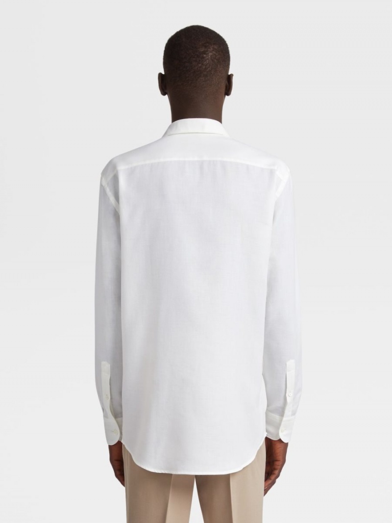 White Zegna Cashco Shirt | CBTFIHO-53