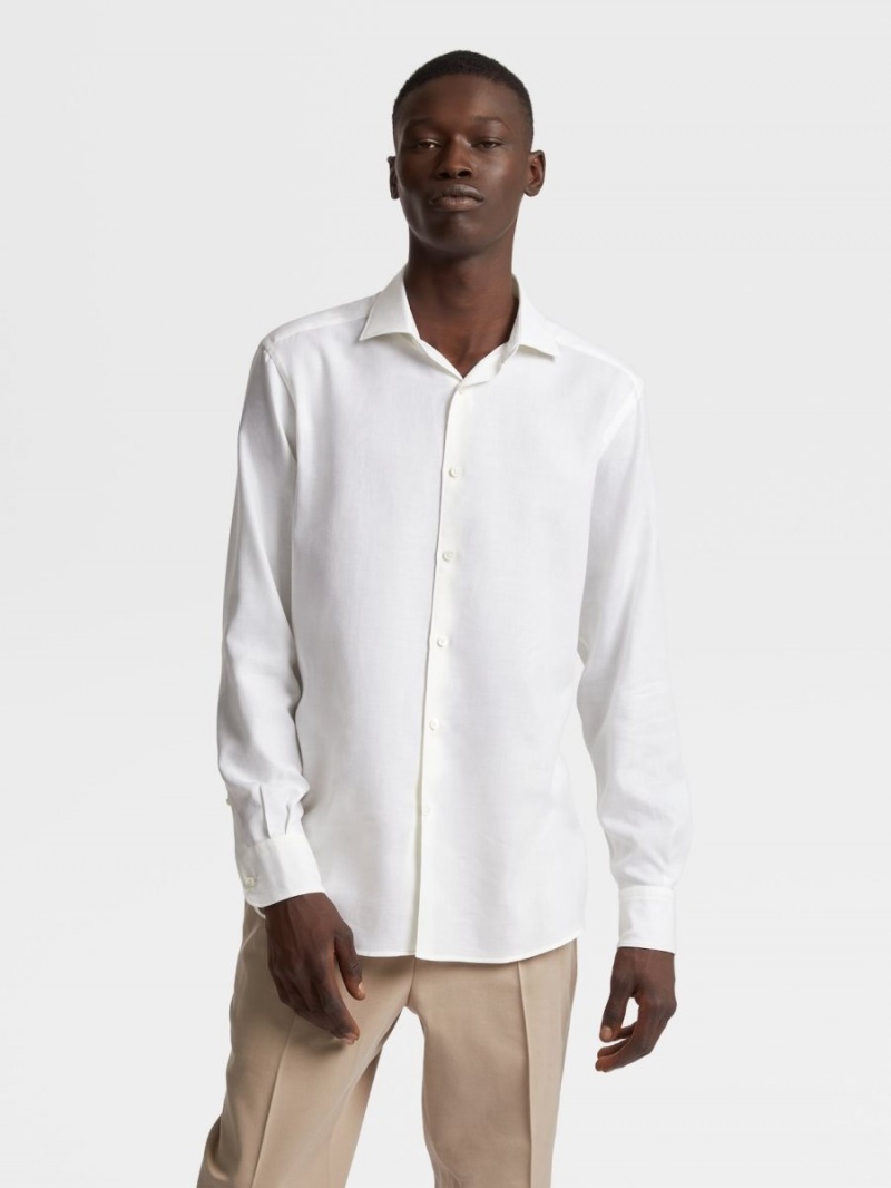 White Zegna Cashco Shirt | CBTFIHO-53