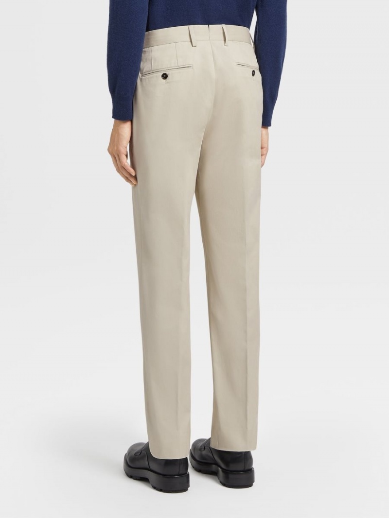 White Zegna Cotton Pants | GONWXBY-53