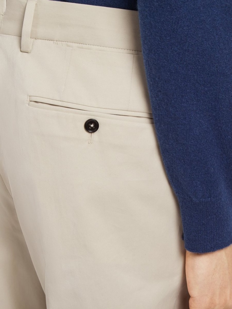 White Zegna Cotton Pants | GONWXBY-53