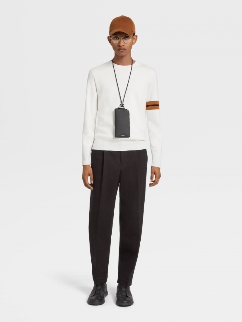 White Zegna High Performance Wool Crewneck | BSIKVFA-02