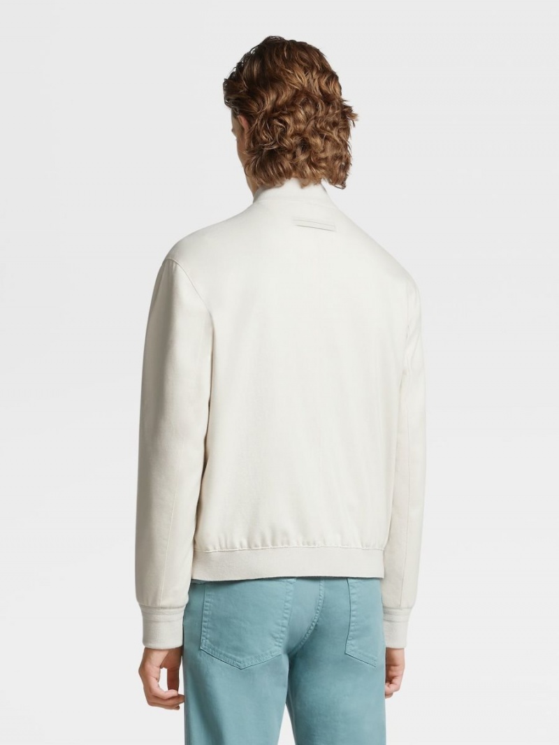 White Zegna Oasi Cashmere Blouson | PMFKWRC-49