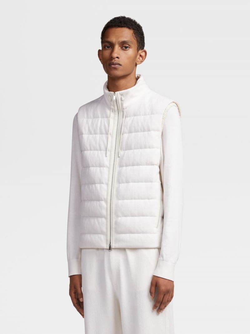 White Zegna Oasi Cashmere Vest | JYPCSXA-63