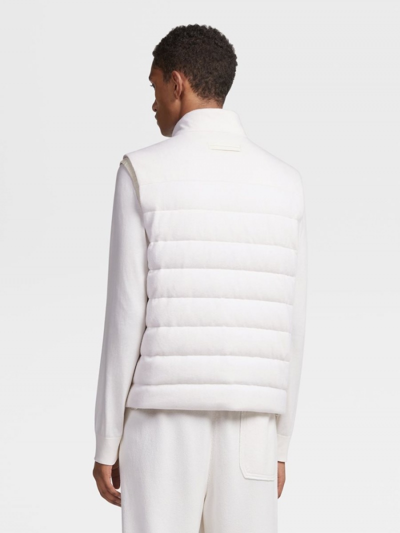 White Zegna Oasi Cashmere Vest | JYPCSXA-63