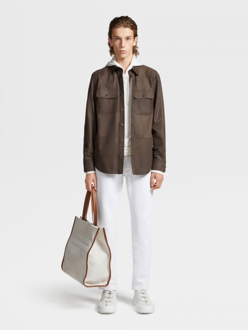 White Zegna Silk Cotton Cashmere And Linen Knit Hoodie | VFJIDYQ-27