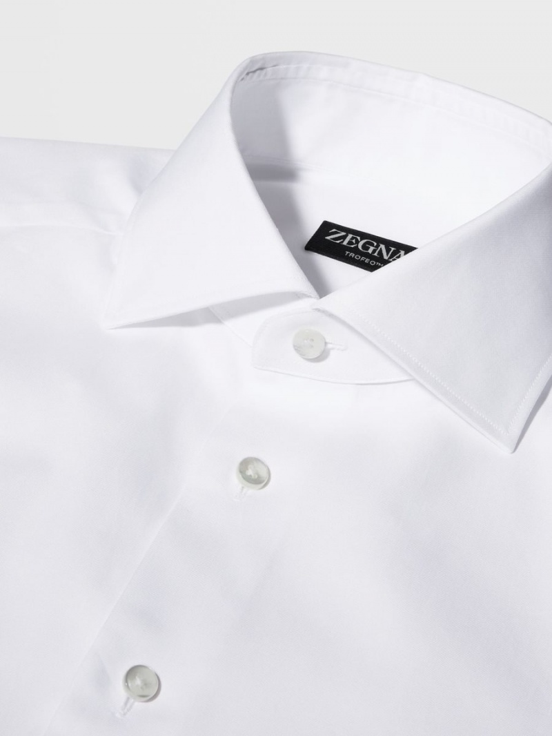 White Zegna Trofeo Cotton Shirt | WYBVLFI-20