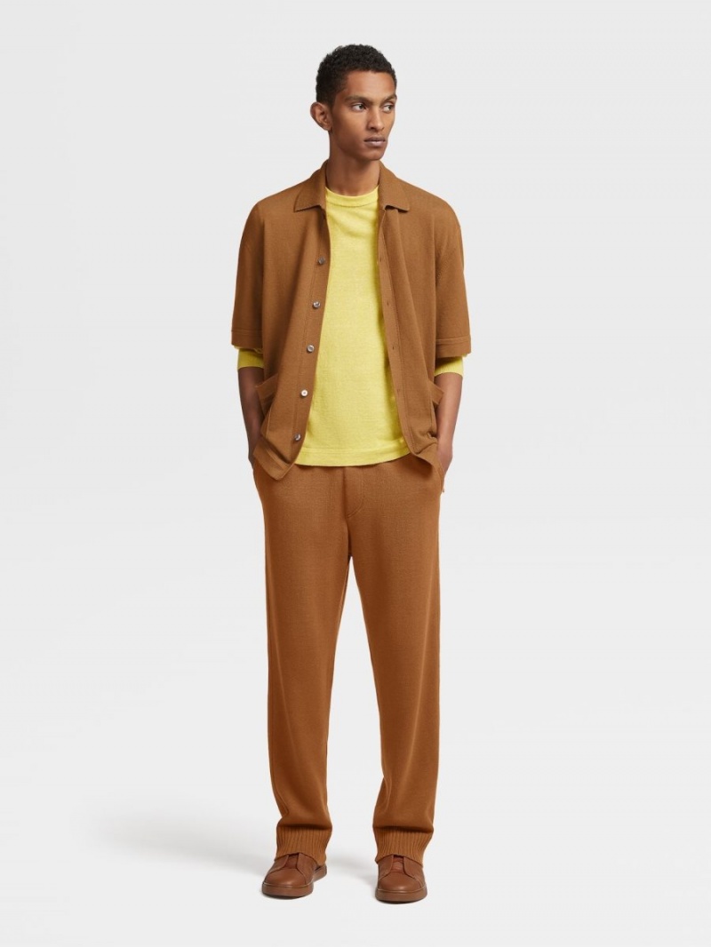 Yellow Zegna Oasi Cashmere Crewneck | BQYZDGP-18