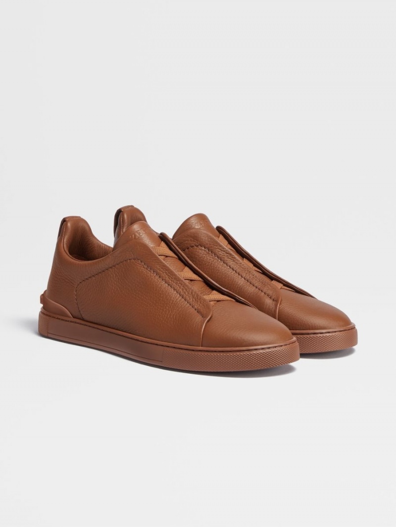 Zegna Deerskin Triple Stitch Sneakers | ITDJYQP-71