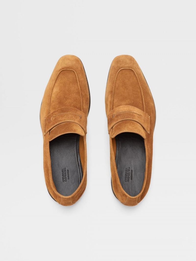 Zegna Suede L'Asola Loafers | AVMUGNJ-52