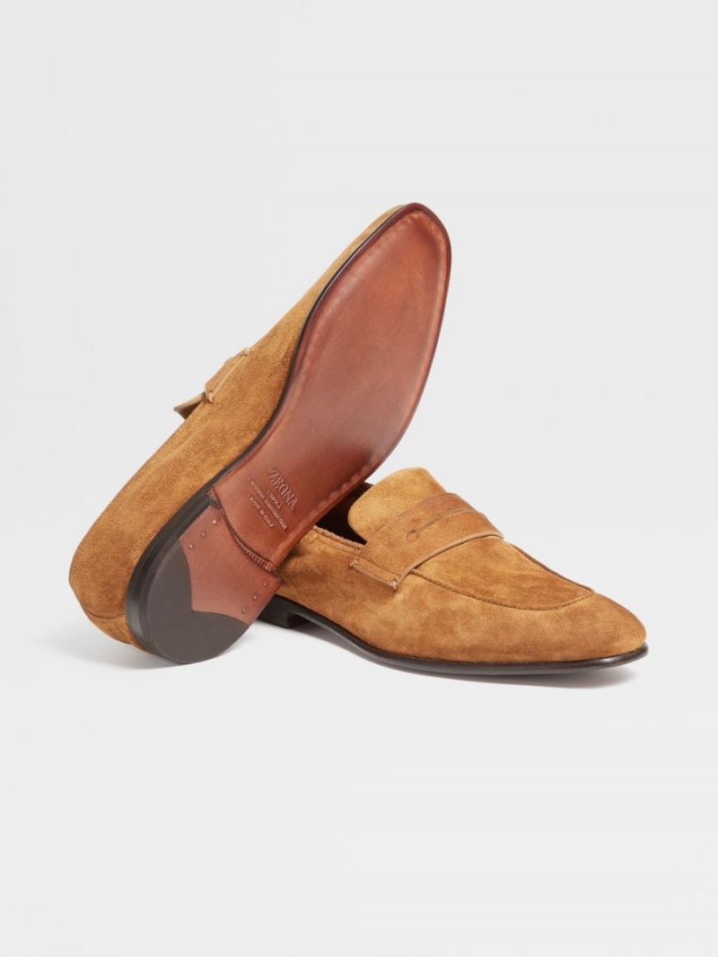 Zegna Suede L\'Asola Loafers | AVMUGNJ-52