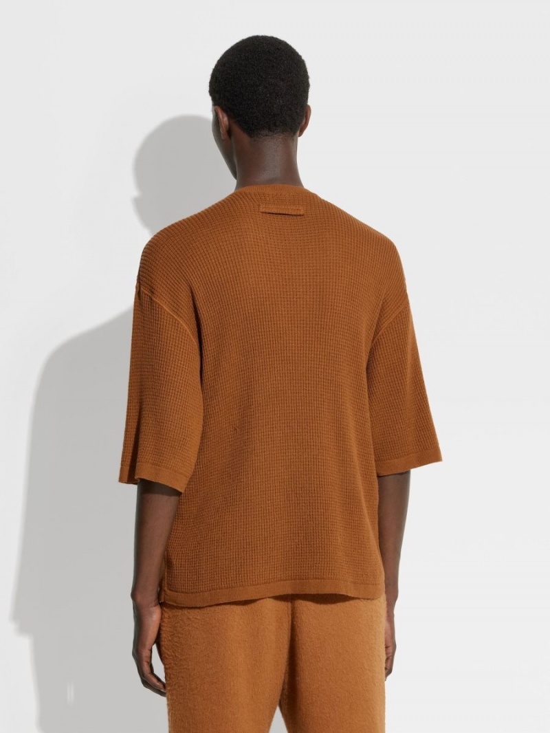 Zegna The Elder Statesman Cotton And Cashmere T-shirt | VAFQKRW-37