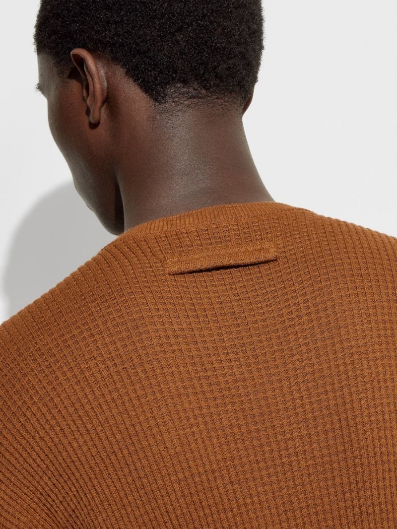 Zegna The Elder Statesman Cotton And Cashmere T-shirt | VAFQKRW-37