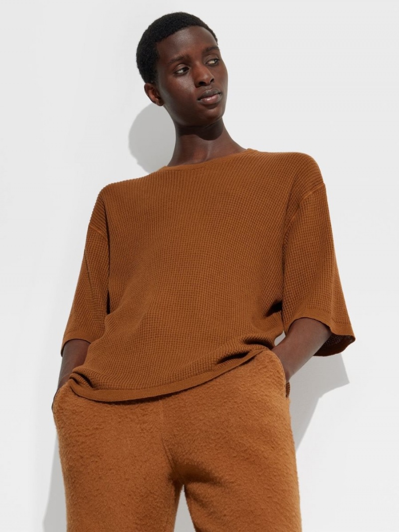 Zegna The Elder Statesman Cotton And Cashmere T-shirt | VAFQKRW-37